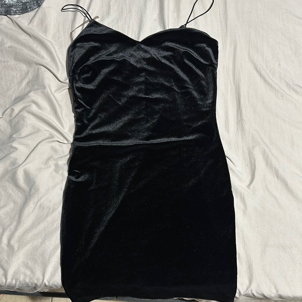 Black Spaghetti Strap Bodycon Mini Dress